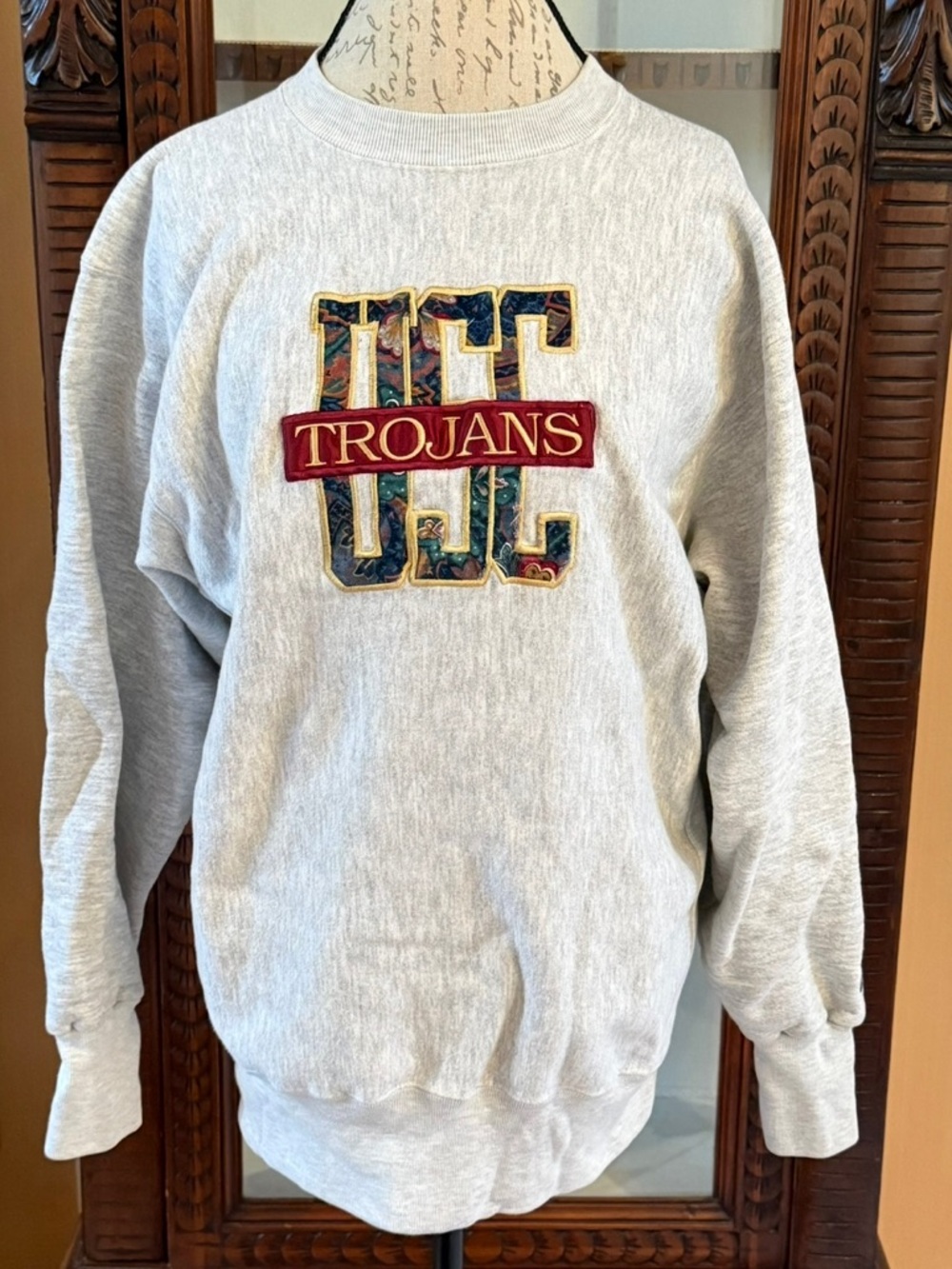 USC Trojans Embroidered Crewneck Sweatshirt